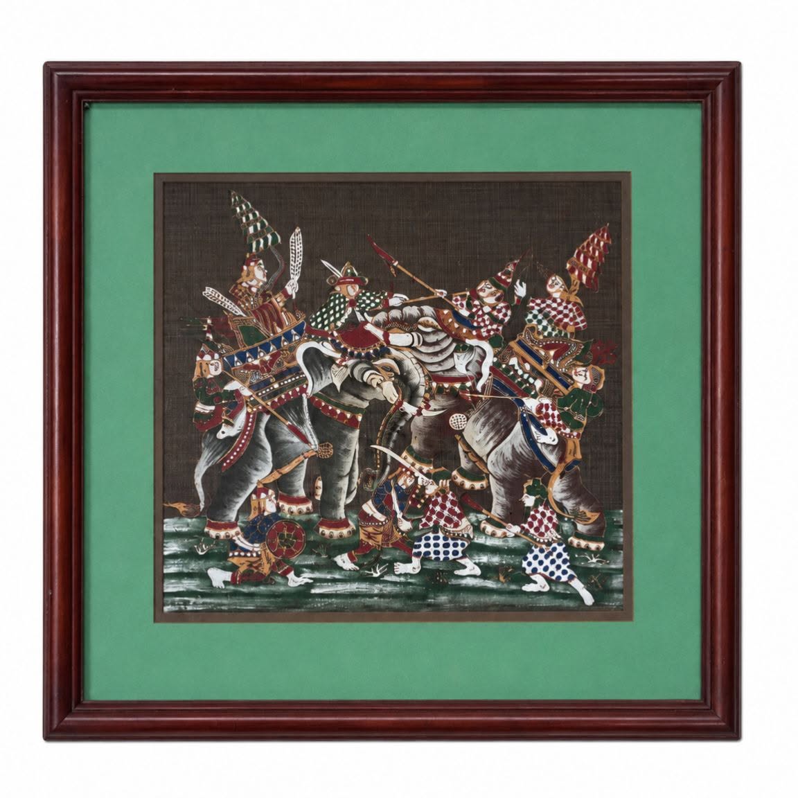 Mid-20th Century Indonesian Silk Painting