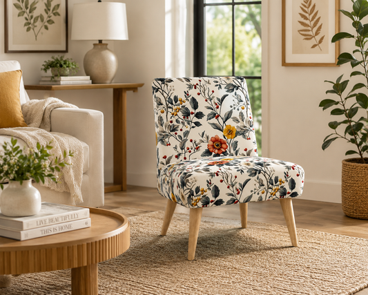 Upholstered Statement Chair from Persephone Botanicals